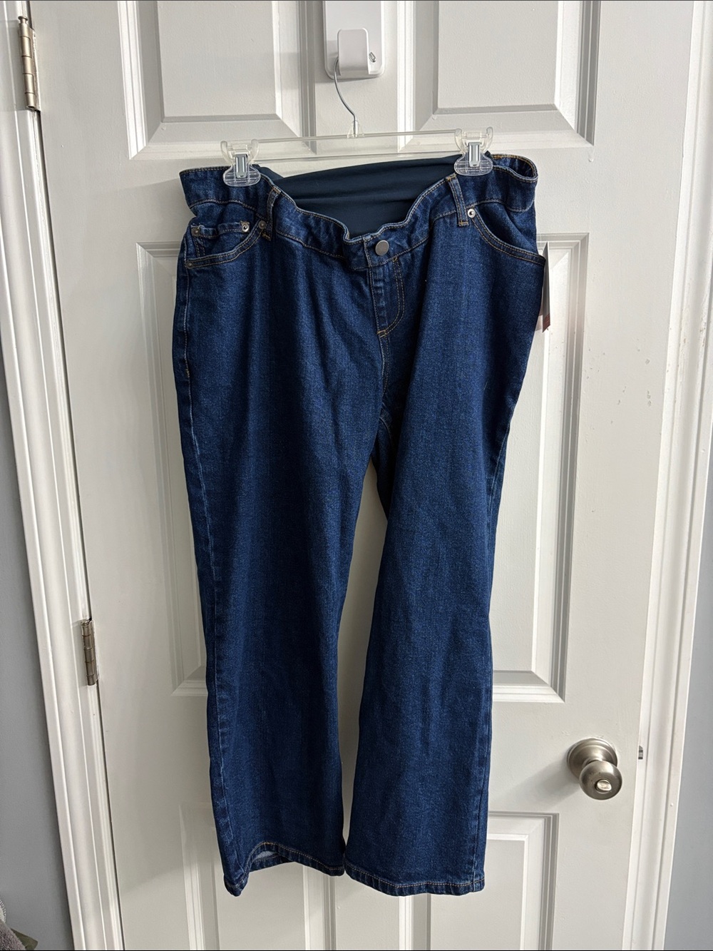 Motherhood Dark Blue Flare Maternity Jeans